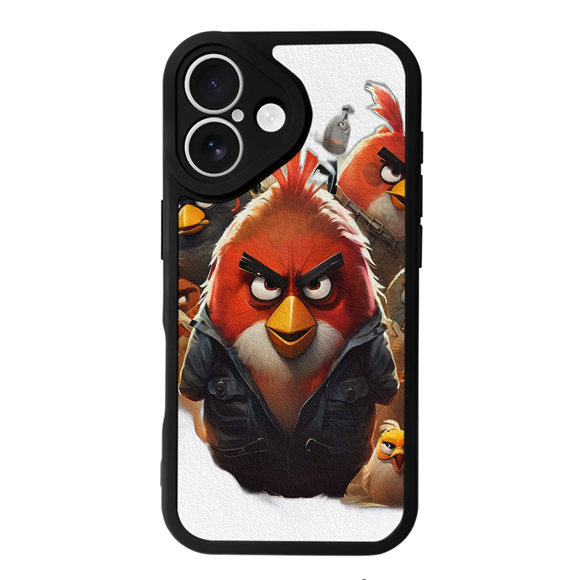 （画像用） Angry Birds アングリーバード 【iPhone 16シリーズ対応】シリコンスマホケース（レザー調） 材質：シリコン